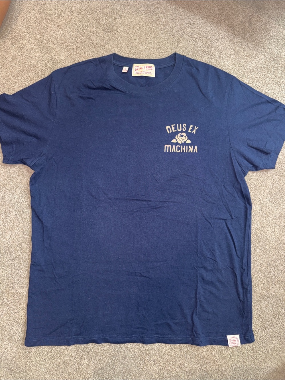 Deus Ex Machina Residence Impermanence T Shirt Large dark blue